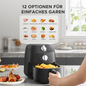 Friteuza cu aer cald Midea 2L, 1150W, neagra - Img 4