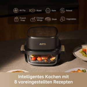Friteuza cu aer cald Mova Aeroglass AF20 Pro, 4l 2,5l, motor fara perii - Img 7