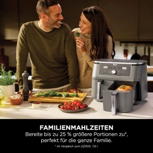 Friteuza cu aer cald Ninja DZ400EU, 9.5L, 6-in-1, Metallic Gri - Img 6