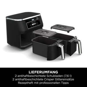 Friteuza cu aer cald Ninja Foodi AF200EU, 7,6 l, 4 in 1, negru - Img 2