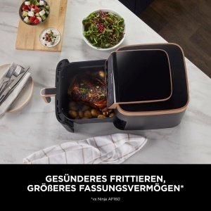 Friteuza cu aer cald Ninja MAX PRO AF180EUCP 62L NegruCupru Antiaderenta Economie de Energie - Img 3