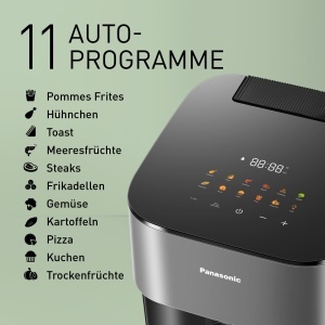 Friteuza cu aer cald Panasonic NF-CC500 5L 11 programe abur suplimentar gri mat - Img 6