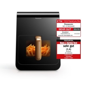 Friteuza cu aer cald Panasonic NF-CC600AXE, 6 l, 1450 W, negru cu detalii roz