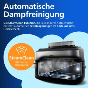 Friteuza cu aer cald Philips 5000 Megabasket, 9.5L, Argintie - Img 9
