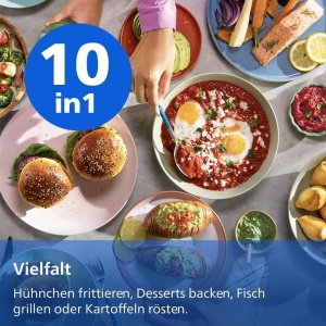 Friteuza cu aer cald Philips Airfryer 1000 Series NA15400, 7.1L, 10 functii - Img 9