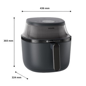 Friteuza cu aer cald Philips Airfryer 3000 Series 6.2L, RapidAir Plus, Touchscreen - Img 3