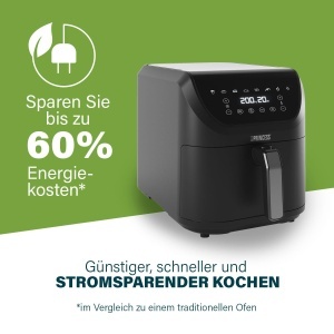 Friteuza cu aer cald Princess SlimFry 182256, 8 L, 2000 W, Negru - Img 3