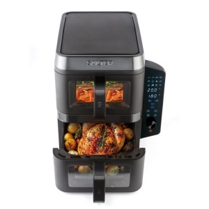 Friteuza cu aer cald Salter VertiCook View 9L 12 functii 2 cosuri de 45L PFAS-free - Img 10