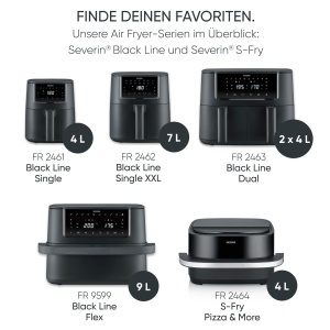 Friteuza cu aer cald Severin FR 2463, 2x4L, 2600W, neagra - Img 14