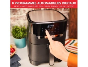 Friteuza cu aer cald si grill Moulinex Easy Fry Grill EZ505810, 4.2 L, 8 programe, Negru - Img 6