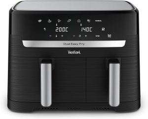 Friteuza cu aer cald Tefal Dual Easy Fry 8,3 L, 2 camere, energie eficienta