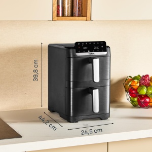 Friteuza cu aer cald Tefal Easy Fry Crispy Stack, 46 litri, negru - Img 7