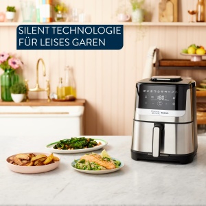Friteuza cu aer cald Tefal Jamie Oliver EY55JDE0 5L Touchscreen 10 programe NegruInox - Img 3
