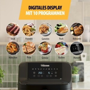 Friteuza cu aer cald Tristar cu fereastra de vizualizare - 10 programe de gatit - Acoperire antiaderenta - Protectie la supraincalzire - 7,5 L - 1700 W - FR-9039 - Img 2