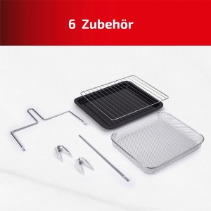 Friteuza cu aer Ufesa Magnum XXL, 23L, rezistenta dubla, economie de energie, 8 programe, 1800W, control digital, temperatura 230oC, 6 accesorii incluse, carcasa metalica - Img 5