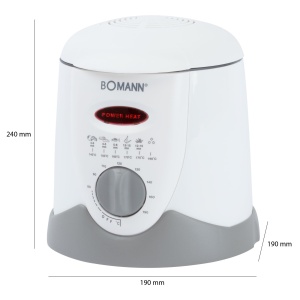 Friteuza cu fondue Bomann(r) 2in1 incl. 6 furculite pentru fondue | Fondue pentru fondue de ciocolata si branza | Friteuza pentru 1 litru ulei/grasime | Panou de control cu afisaj de control | Carcasa Cool-Touch | 840 wati | FFR 1290 CB - Img 7