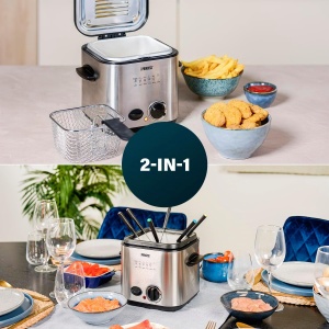 Friteuza cu ulei Princess 182611, 1.2 litri, 840W, argintie - Img 2