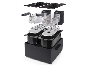 Friteuza cu ulei Princess 183028, 2 x 3 Litri, 3600 W, Negru - Img 6