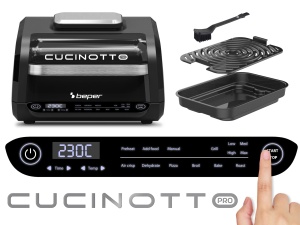 Friteuza multifunctionala BEPER P101FRI081, friteuza digitala cu LED cu 8 programe, gratar cu 4 moduri de gatit, temperatura pana la 230degC, temporizator pana la 120 min, incl. accesorii, negru - Img 3
