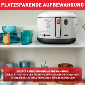 Friteuza Tefal FF1631 Filtra One | 1.900 W | Capacitate 1,2 kg | Sistem de ulei curat | Strecuratoare pentru reziduuri de prajit | Izolat termic | Alb sigur pentru masina de spalat vase - Img 6