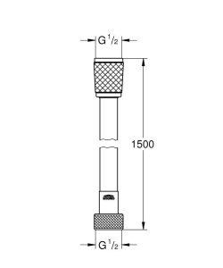 Furtun de dus GROHE Vitalioflex Comfort 28743002 15m crom rezistent la presiune si caldura - Img 2
