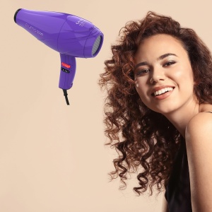 GA. MA Italy Professional, uscator de par Pluma 5500 Endurance Ion, uscator de par profesional cu motor de curent alternativ italian de 2400W, tehnologie Ion-Plus pentru par stralucitor, fara incretire, culoare violet - Img 2