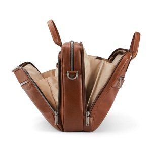 Geanta de laptop Samsonite Klassische, piele, cognac, 15.6 inch - Img 5