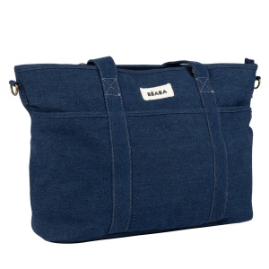 Geanta pentru scutece Beaba Madrid Modular 22L, 11 compartimente, denim - Img 2