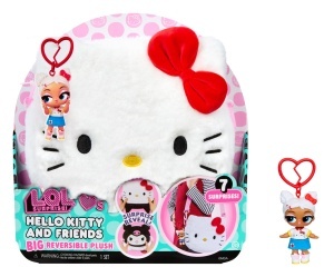 Geanta Plush L.O.L. Surprise Loves Hello Kitty, Wendabila, cu 7 Surprize - Img 1