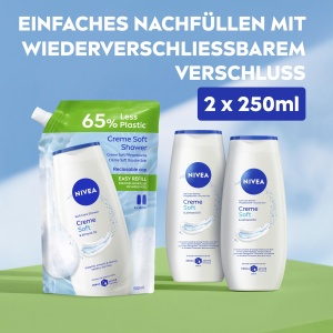 Gel de dus NIVEA Creme Soft 500 ml, cu ulei de migdale si vitamine C si E - Img 3