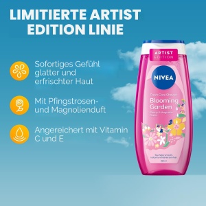Gel de dus NIVEA Floral Love 250 ml, cu parfum de flori orientale, pH neutru - Img 2