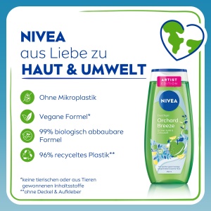Gel de dus NIVEA Orchard Breeze Artist Edition, 250 ml, cu vitaminele C si E, parfum fructat - Img 7