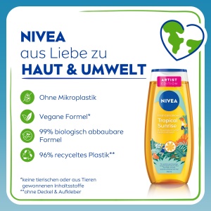 Gel de dus NIVEA Tropical Sunrise Artist Edition 250 ml, cu Vitamina C si E, parfum exotic - Img 7