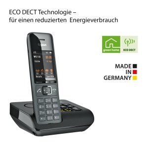 Gigaset Comfort 520A Duo - 2 telefoane DECT fara fir cu robot telefonic - Cea mai buna calitate audio cu functie hands-free - Protectie apeluri - Agenda 200 de contacte, negru-titan [versiunea germana] - Img 5