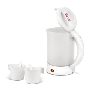 Girmi BL04 Ceainic de calatorie, capacitate 0,6 litri, 600 W, 2 cani, ceasca de masurare, alb - Img 5