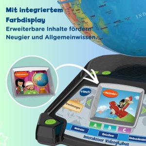 Glob Interactiv VTech cu Ecran si Stilou, 26 cm, 9000 Fapte - Img 6