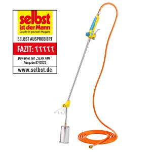 GLORIA Thermoflamm bio Professional PLUS - Arzator de buruieni cu gaz si arzator cu flacara cu furtun de 5 m | Ucigas de buruieni fara substante chimice | Pentru gradina, pasarela si trotuar | Confortabil fara a te apleca | Flacara de 1000 degC - Img 2