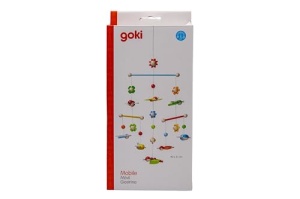 goki 52924 Pajiste mobila de primavara 3D din lemn, flori si albine, animale, ceas si minune, 24x45cm, multicolor, bebelus - Img 2