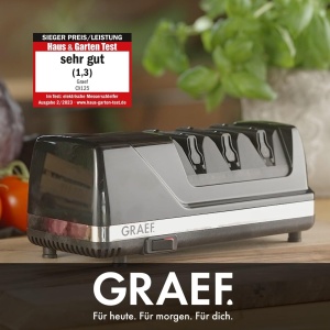 GRAEF. Ascutitor de cutite CX125 unghi de ascutire de 15deg, negru - Img 2