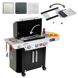 Gratar de jucarie Theo Klein 9445 cu accesorii pentru copii, din lemn, 74 cm - Img 4