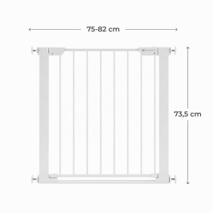 Gratar de siguranta Kinderkraft Safe SNAP, montaj fara gaurire, culoare alba - Img 7