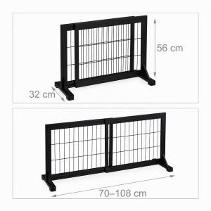 Gratar de siguranta Relaxdays, extensibil, 70-108 cm, negru - Img 4