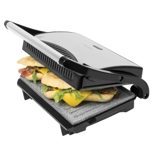 Gratar electric Cecotec Rockn Grill, 700 W, suprafata 23 x 14,5 cm, antiaderent