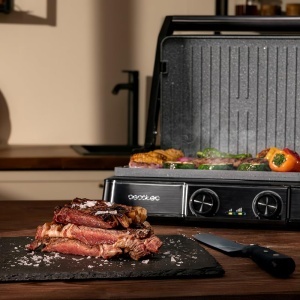 Gratar electric Cecotec RocknGrill 2200W Placi antiaderente Deschidere 180 grade - Img 5