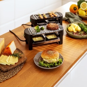 Gratar electric Raclette Cecotec Cheese Grill 3200, 320W, plita din piatra, 2 persoane - Img 8