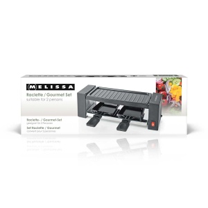 Gratar electric Raclette Melissa, 400W, compact, antiaderent, negru - Img 5