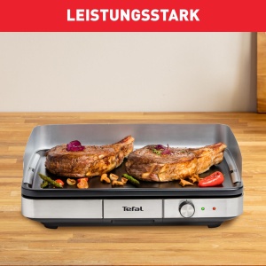 Gratar electric Tefal Maxi Plancha CB690D 2300W antiaderent interiorexterior negruargintiu - Img 5
