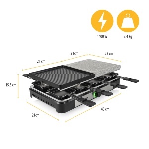 Gratar electric Tristar RA-2747, 1400 W, 5 in 1, 8 persoane, Placa reversibila - Img 8