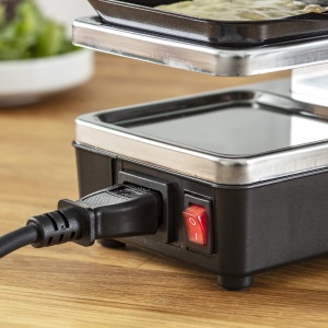 Gratar Raclette Tefal Plug Share RE2308, 400W, 2 Persoane, NegruSilver - Img 5