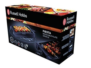 Gratar Russell Hobbs [Gratar de masa Teppanyaki] Fiesta (45x25cm, placa de gratar detasabila si antiaderenta, setare variabila a temperaturii, tava de scurgere a grasimilor, 2400W) Gratar electric 22550-56 - Img 2